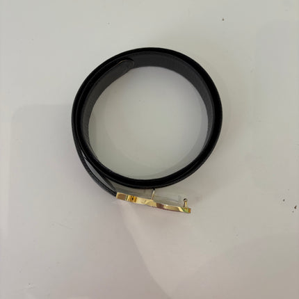 Ceinture Celine cuir noir Calèche T100