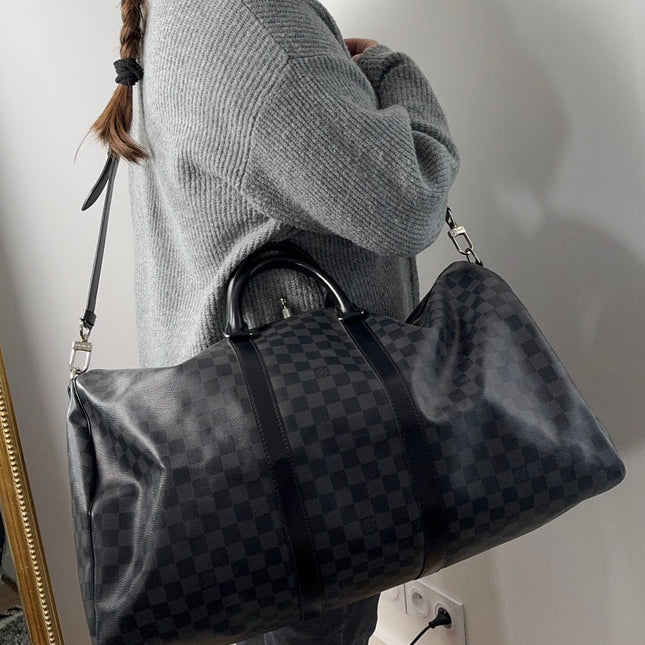 Sac Louis Vuitton Keepall 55 damier graphite