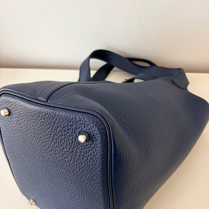 Sac Hermès Picotin 22 bleu marine