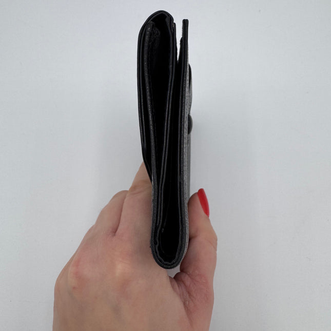 Portefeuille Chanel Cuir Caviar Noir