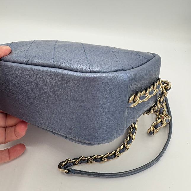 Sac Chanel Caméra bleu irisé
