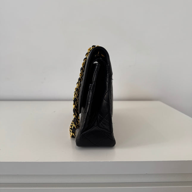 Sac Chanel vintage Fermoir bicolore noir