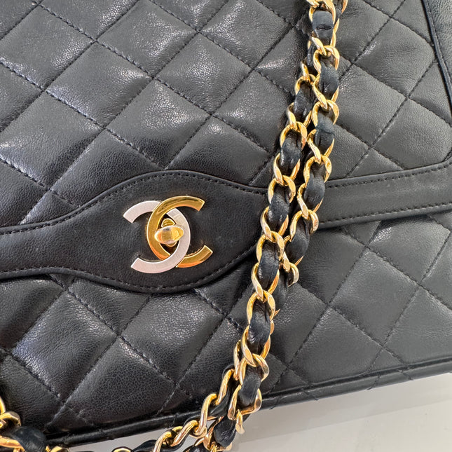 Sac Chanel vintage fermoir bicolore