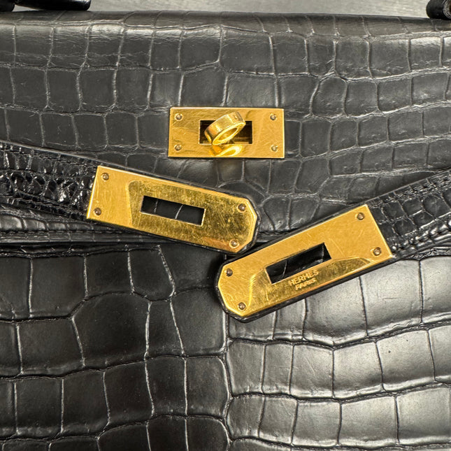 Sac Kelly 35 Hermès Cuir Croco