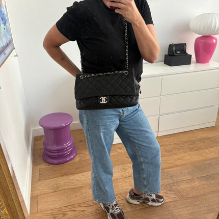 Sac Chanel single flap souple noir