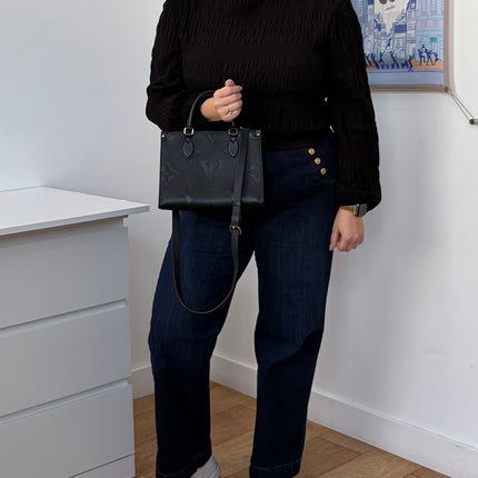 Sac Louis Vuitton On The go PM empreinte Noir