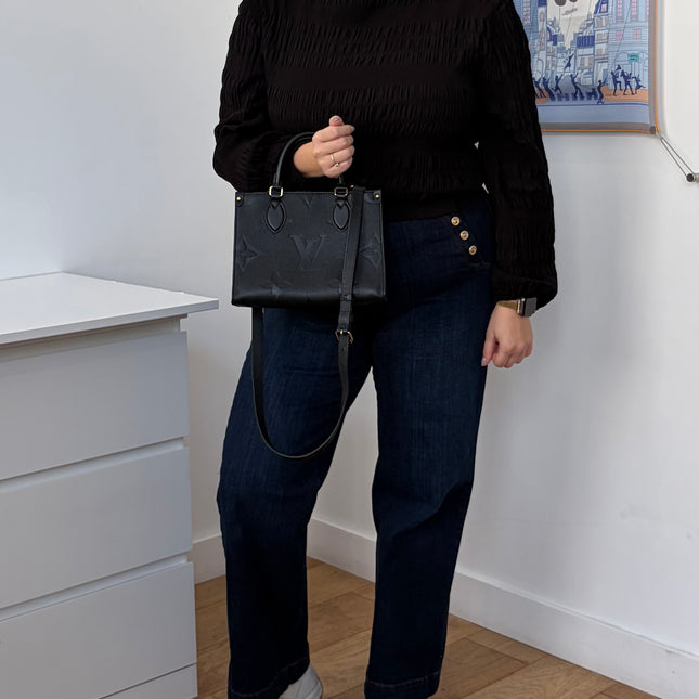 Sac Louis Vuitton On The go PM empreinte Noir