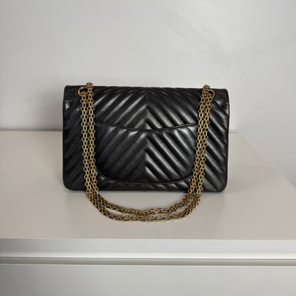 Sac Chanel 2.55 Chevrons 28cm Gris Irisé