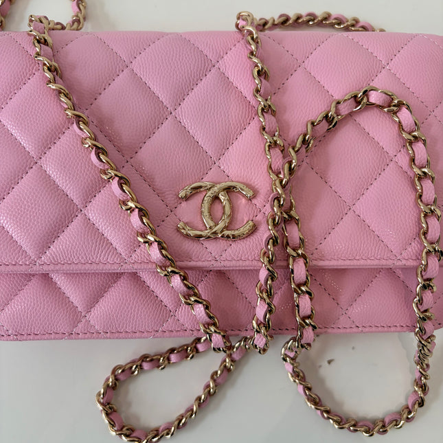 Sac Chanel Wallet on chain Rose bonbon