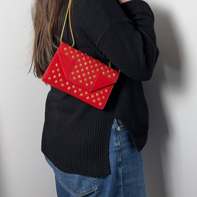 Sac Betty Chain Saint Laurent Rouge Étoiles