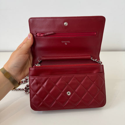 Sac Chanel Wallet on Chain Rouge Éteint