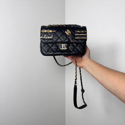 Mini Sac Chanel timeless Coco clips noir