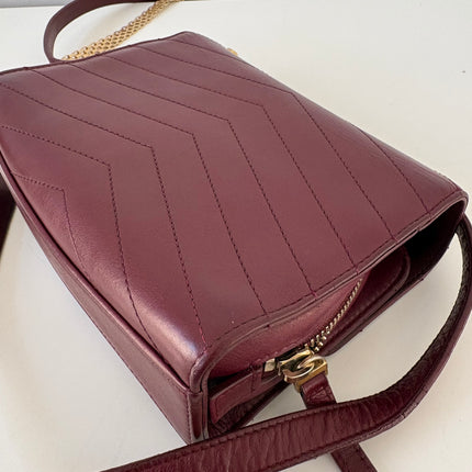 Sac Chanel chevrons bordeaux