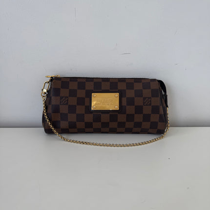Sac pochette Eva damier ébène