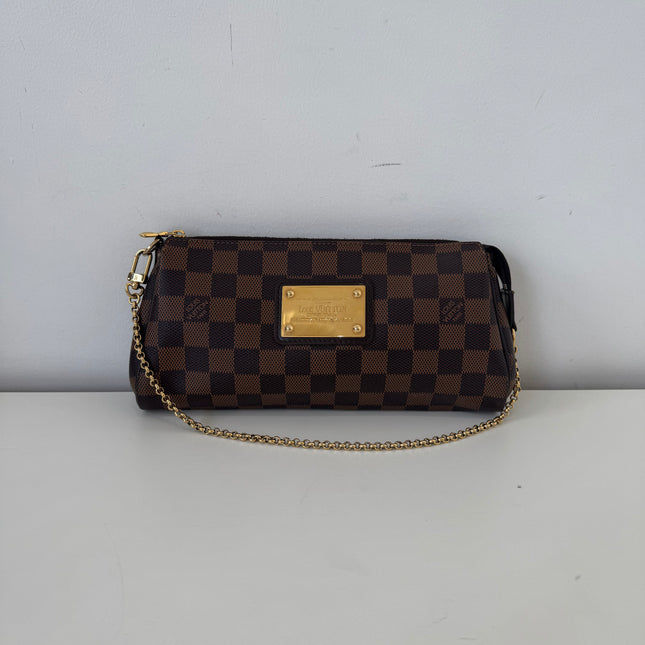 Sac pochette Eva damier ébène