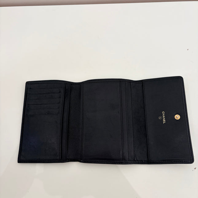 Portefeuille Chanel CC Caviar noir