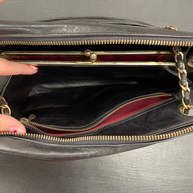 Sac Caméra vintage Chanel Noir