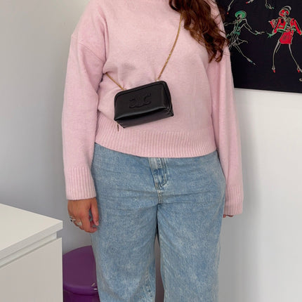 Sac Celine Clutch cuir noir