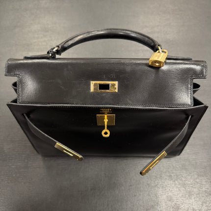 Kelly 32 Hermès Box Noir
