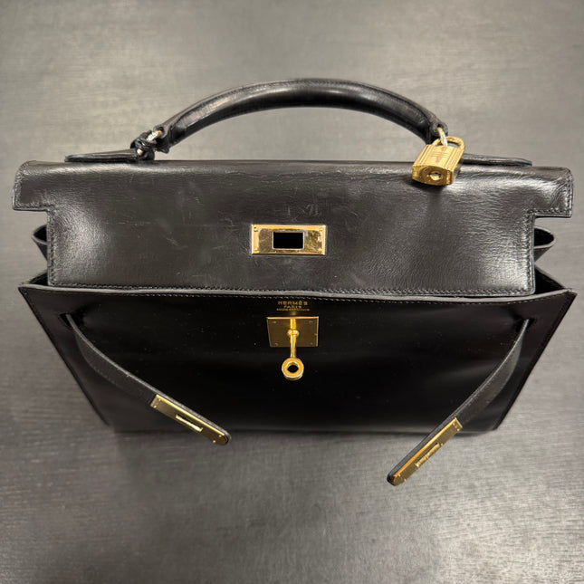 Kelly 32 Hermès Box Noir
