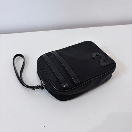 Trousse Dior à dragonne toile noire