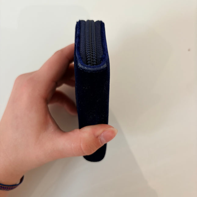 Porte monnaie Chanel bleu velours