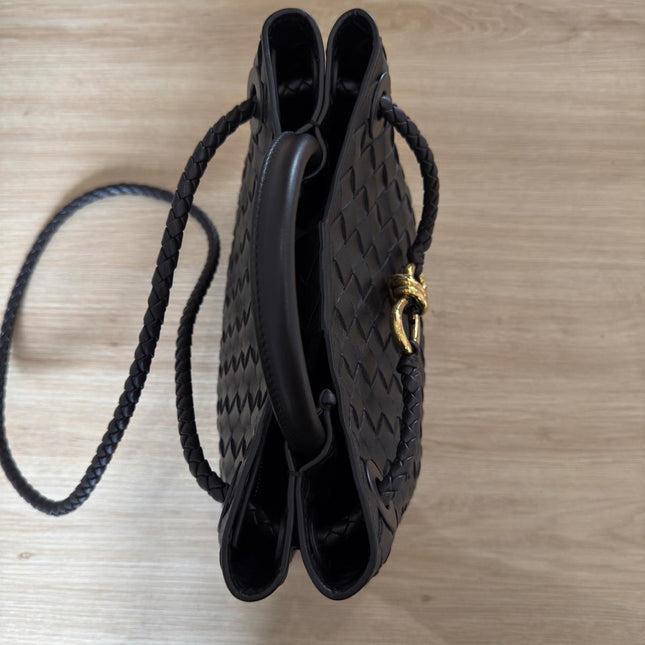 Sac Andiamo Petit Bottega Veneta Marron Fondant