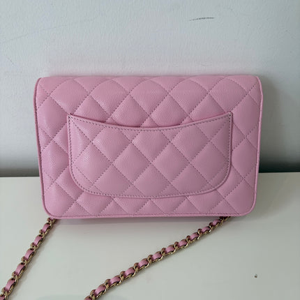 Sac Chanel Wallet on chain Rose bonbon