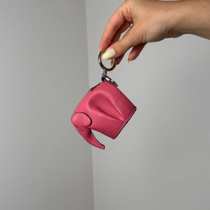 Porte-clés Loewe Éléphant cuir rose