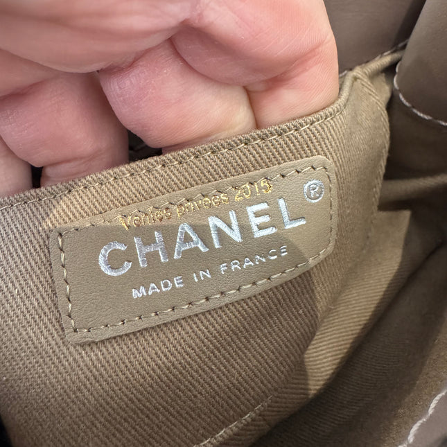Sac Chanel demie lune marron glacé