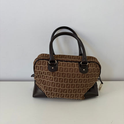 Sac Fendi Zucchino Toile Marron