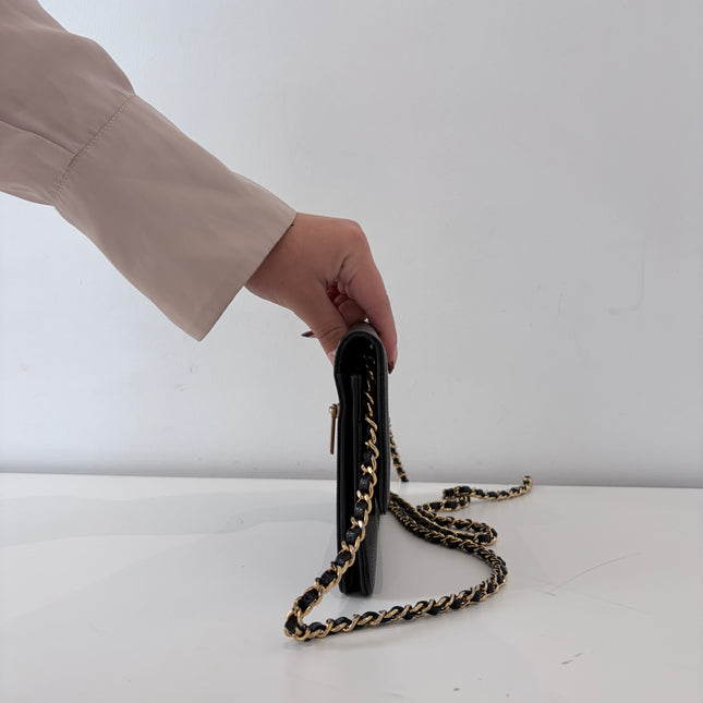 Sac Chanel Wallet On Chain Noir vintage
