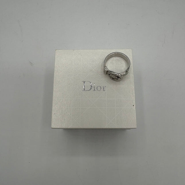 Bague Dior T55 métal argent
