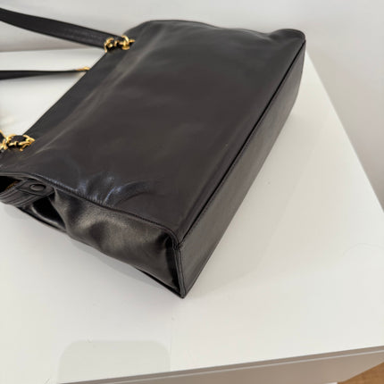 Sac Cabas Chanel CC dark brown épaule