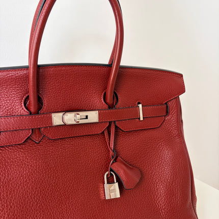 Sac Hermès Birkin 35 rouge H