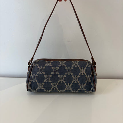 Sac Celine épaule toile bleu jean