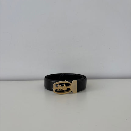 Ceinture Celine cuir noir Calèche T100