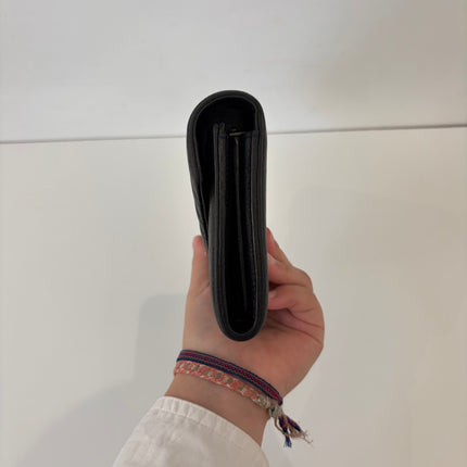 Portefeuille long Saint Laurent cassandre noir