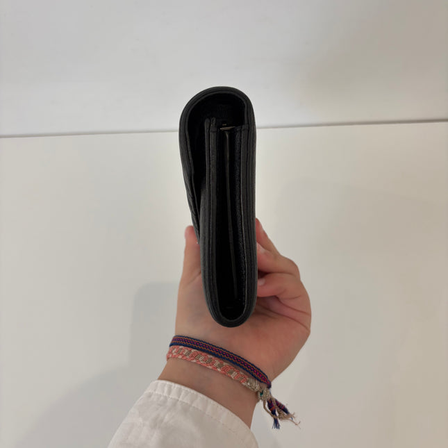 Portefeuille long Saint Laurent cassandre noir
