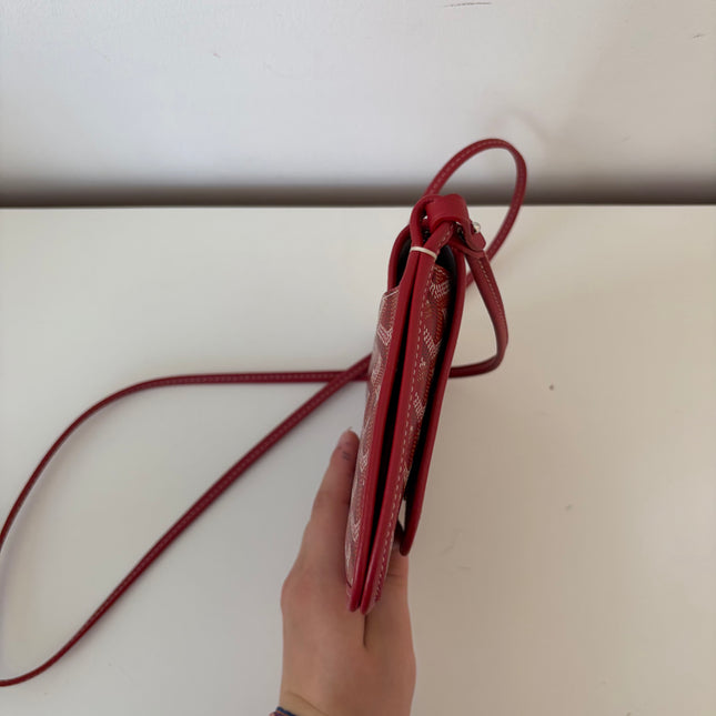 Sac Pochette Goyard Plumet bandoulière rouge