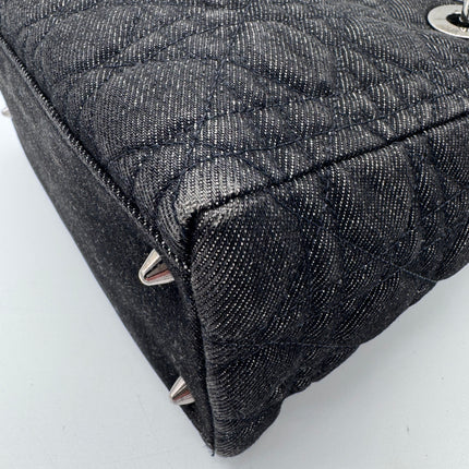 Sac Lady Dior Medium Tissu Jean Noir Dior