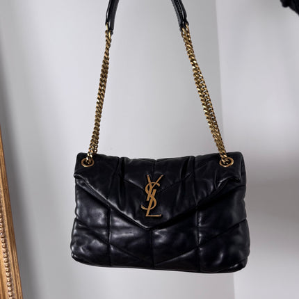 Sac Saint Laurent Puffer Small Noir
