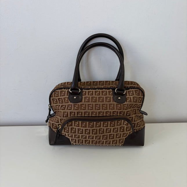 Sac Fendi Zucchino Toile Marron