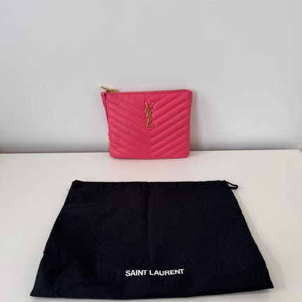 Pochette rose saint Laurent new jolie