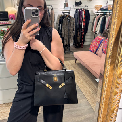 Kelly 32 Hermès Box Noir