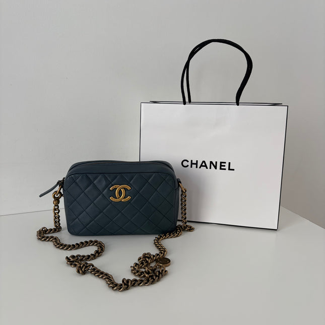 Sac Chanel Caméra Bleu éteint