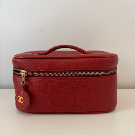 Vanity Chanel Cuir caviar rouge