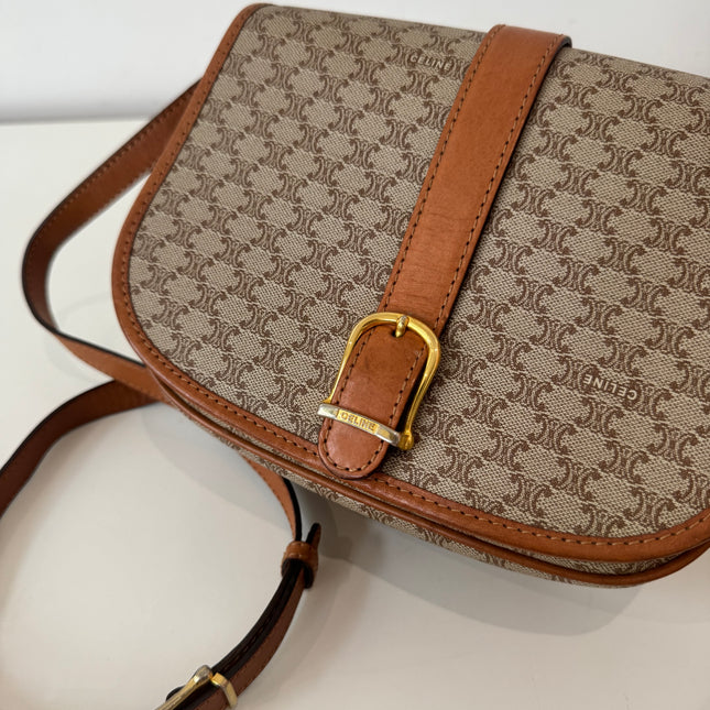 Sac Celine Beige Macadam bandoulière