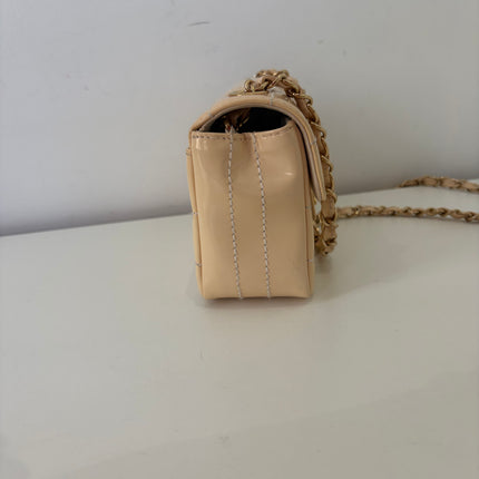 Sac Chanel Mini East West Chocolate Bar Beige