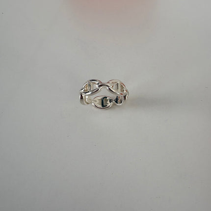 Bague Hermès chaîne d’ancre T53